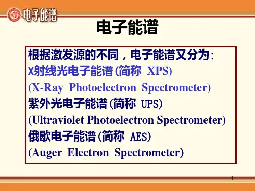 第九章X射线光电子能谱资料PPT课件