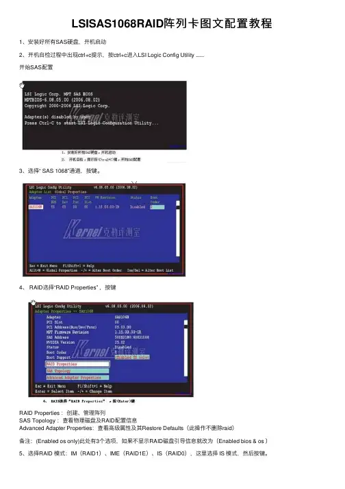LSISAS1068RAID阵列卡图文配置教程