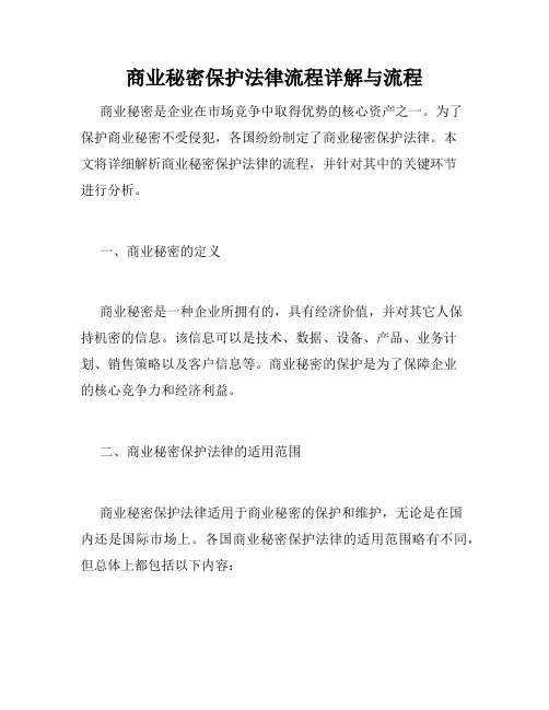 商业秘密保护法律流程详解与流程