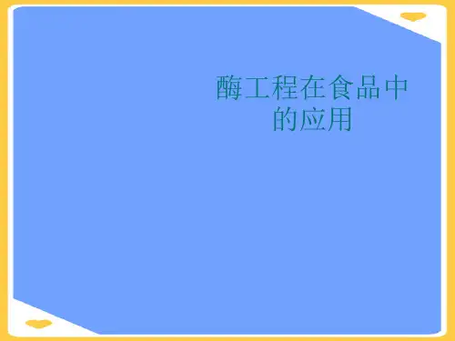 酶工程在食品中的应用.正式版PPT文档