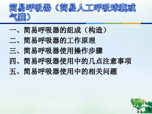 简易呼吸器使用讲课PPT课件