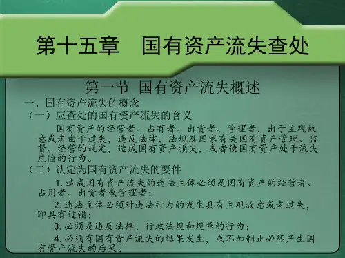 第十五章  国有资产流失查处  《国有资产管理》PPT课件