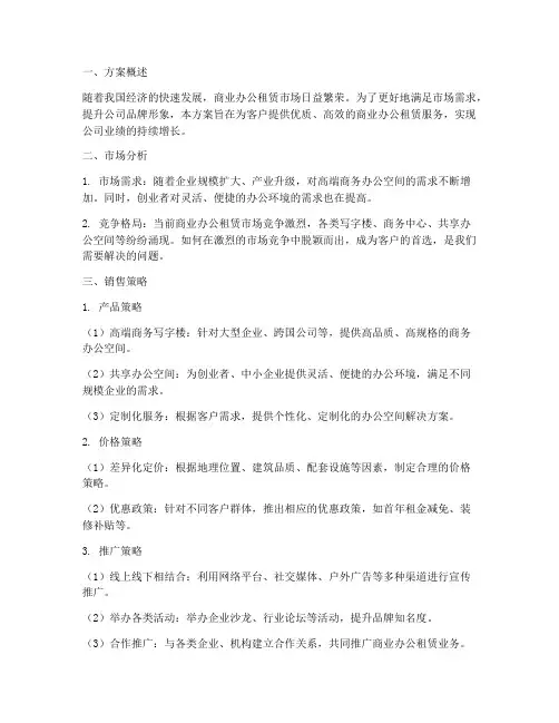 商业办公租赁销售方案
