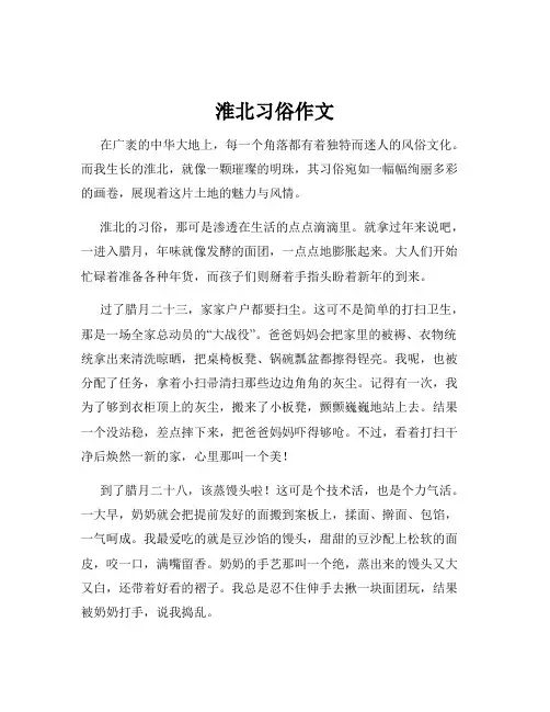 淮北习俗作文