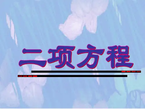沪教版(初中二年级)八年级数学第二学期试用本：二项方程_课件1