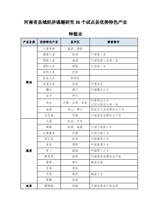 河南省领先优势特色产业大盘点
