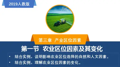 第二课时 农业区位因素及其变化课件高中地理湘教版(2019)必修二