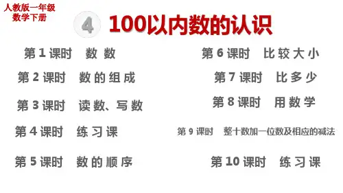 【人教版】一年级下册数学：《第4单元-100以内数的认识》ppt教学课件(10份)