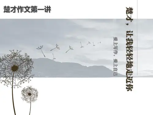 楚才集训第1讲《走近楚才》