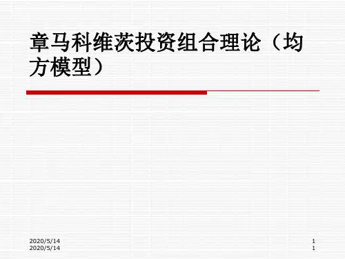 马科维茨投资组合理论(ppt85张)