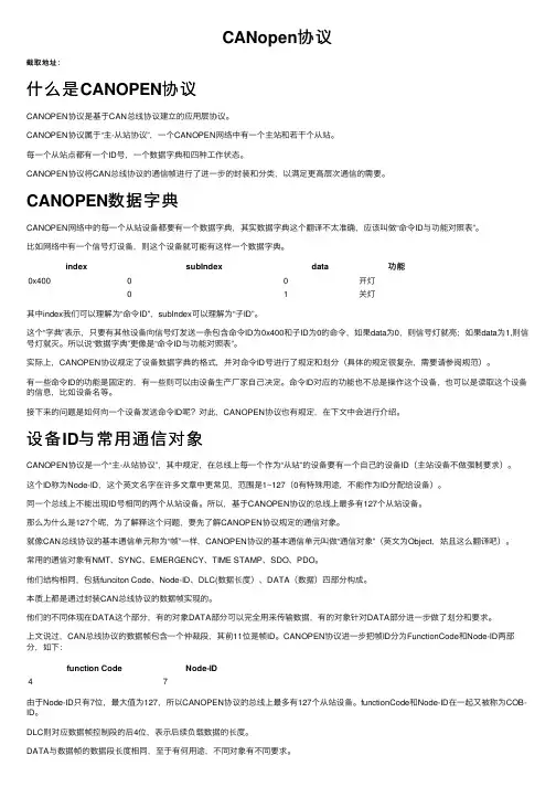 CANopen协议