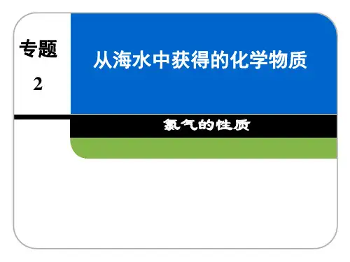高中化学必修一教学课件氯气的性质 (共33张PPT)