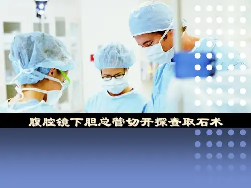 腹腔镜下胆总管切开探查取石术PPT课件