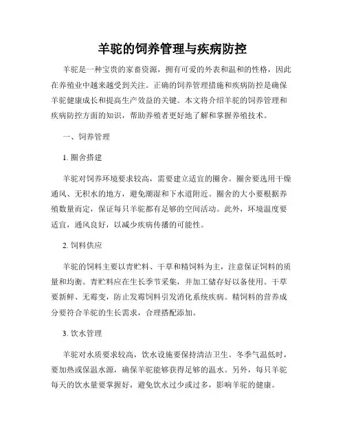 羊驼的饲养管理与疾病防控