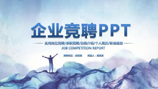 【精品】销售团队主管竞聘PPT