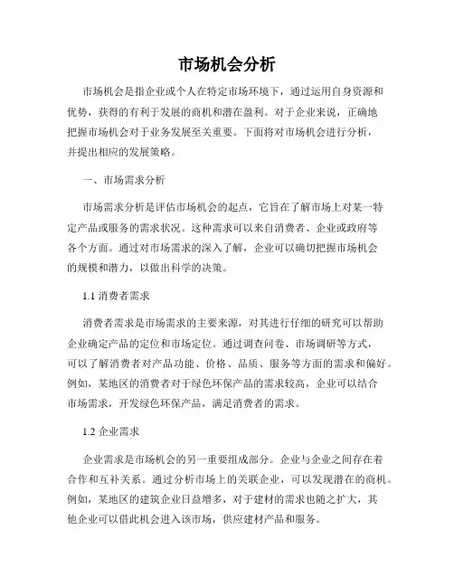 市场机会分析