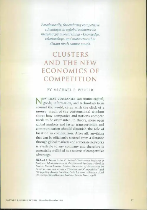 2-8-群落和新竞争经济学 Clusters and the New Economics of Competition