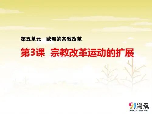 原创3：第3课  宗教改革运动的扩展
