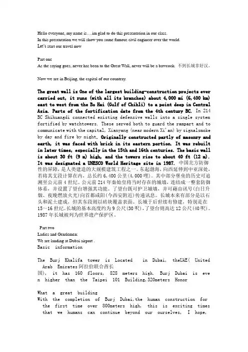 著名建筑presentation