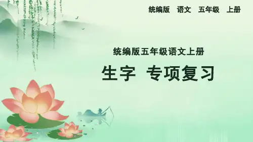 统编版五年级语文上册生字专项复习
