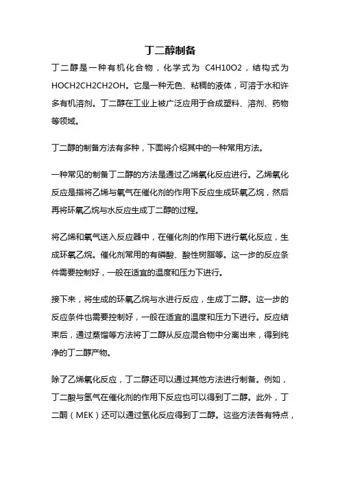 丁二醇制备
