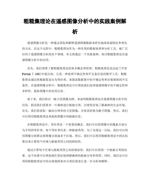 粗糙集理论在遥感图像分析中的实践案例解析