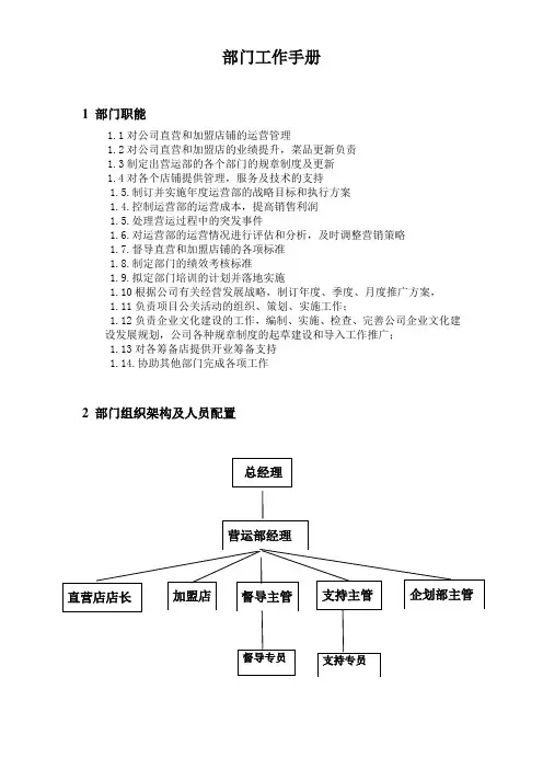 营运部门工作手册