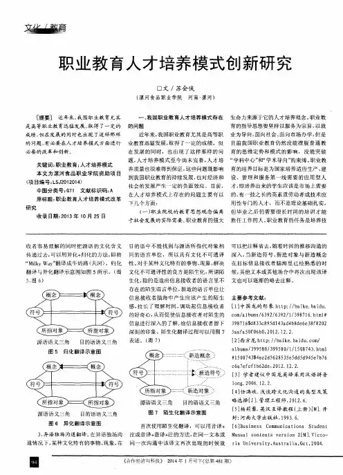 职业教育人才培养模式创新研究