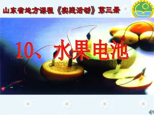 山东省地方课程实践活动第三册《水果电池》课件