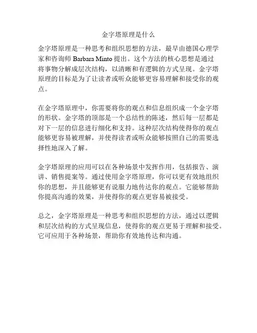 金字塔原理是什么