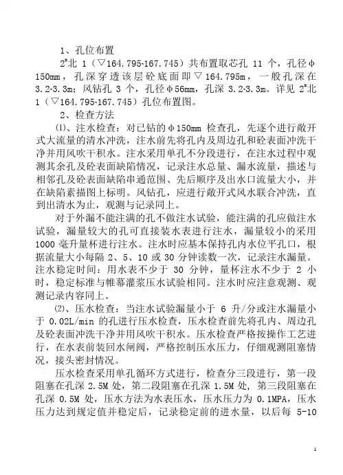 注水-压水检查报告