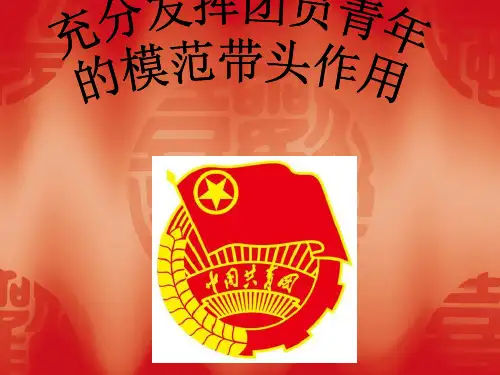 充分发挥团员青年的模范带头作用讲解