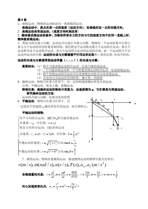 (word完整版)物理必修二知识点总结(2),推荐文档
