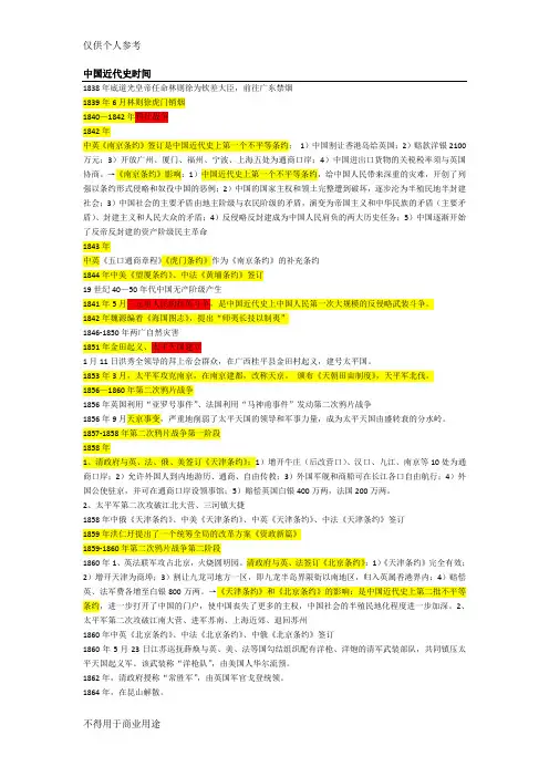 中国近代史时间轴(整理版)