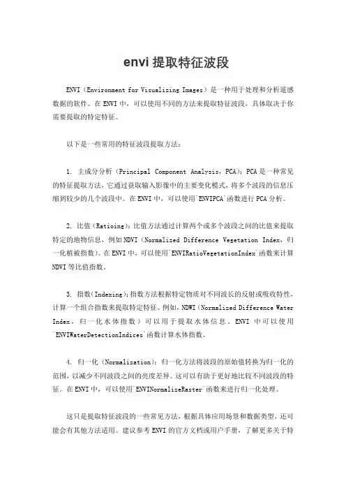 envi提取特征波段