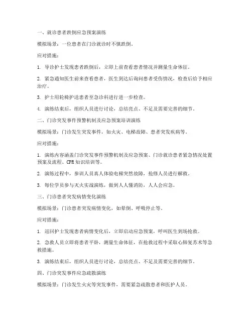 门诊部各种应急预案演练