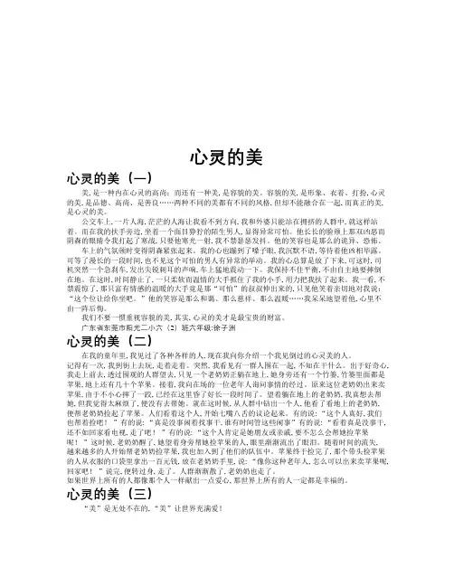心灵的美作文共九篇