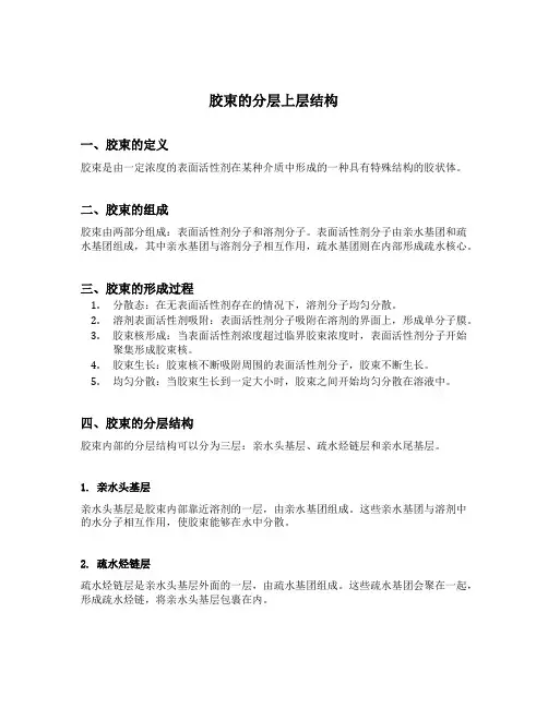 胶束的分层上层结构
