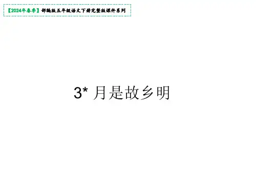 月是故乡明 课件(共20张PPT)