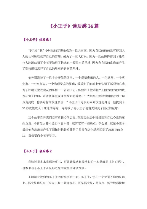《小王子》读后感14篇