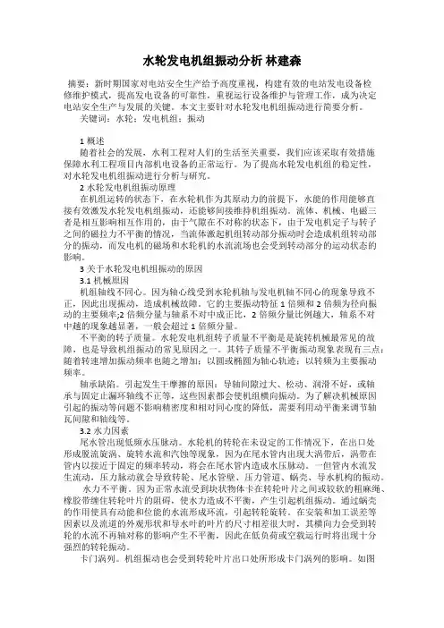 水轮发电机组振动分析 林建森