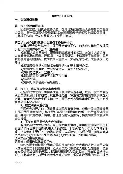 团代会工作流程图
