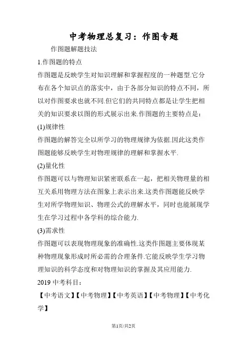 中考物理总复习：作图专题