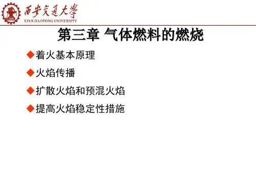 燃烧学西安交大第三章气体燃料的燃烧