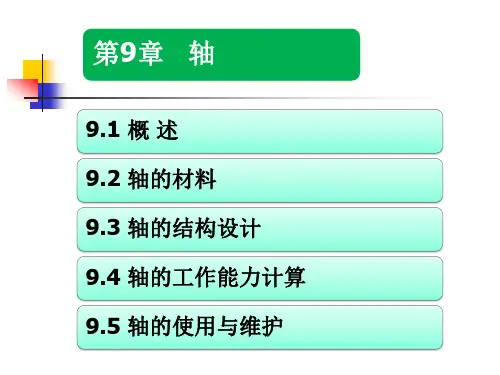 轴和联轴器的结构与工作原理