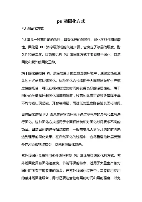 pu漆固化方式