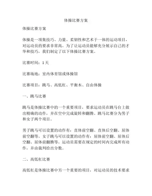 体操比赛方案