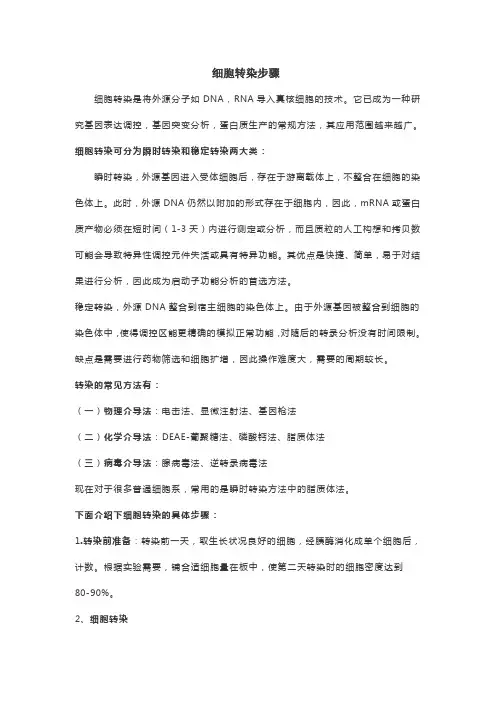 细胞转染sop