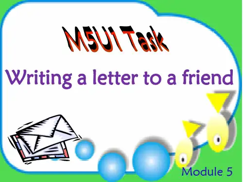 译林牛津版高中英语M5 U1 task---writing a letter to a friend教学课件 (共32张PPT)
