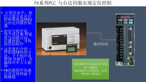 三菱FX PLC 与台达伺服FB块程序
